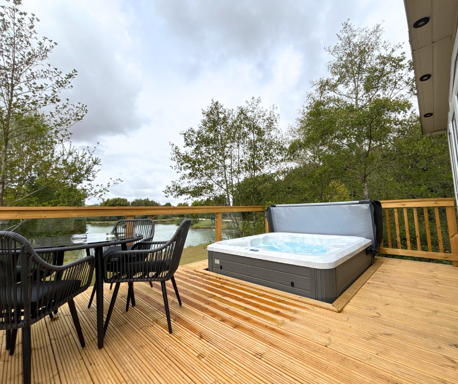 hot tub lodge for sale